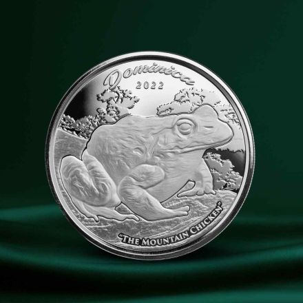 2022 EC8 Dominica Mountain Chicken – 1 oz Sølvmynt i Kapsel