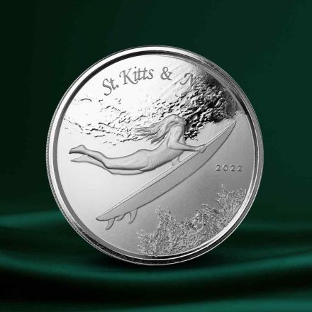 2022 EC8 St. Kitts – Underwater Surfer 1 oz Sølvmynt