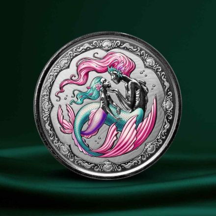2023 Mermaid Mother & Daughter &ndash; 1 oz S&oslash;lvmynt (Farget)