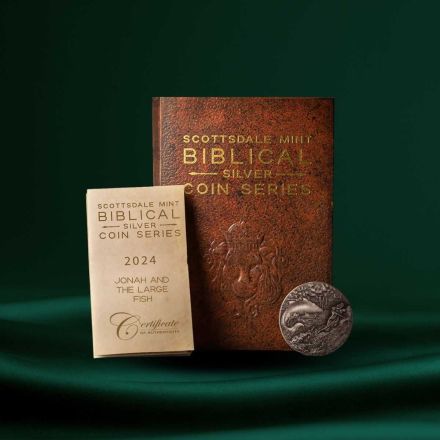 2024 Biblical Series – Jonah and the Large Fish 2 oz Sølv Antikk