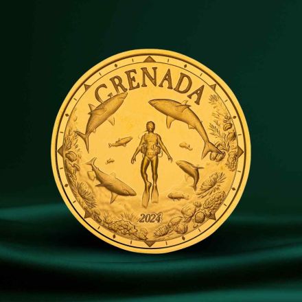 2024 EC8 Grenada Shark Diver &ndash; 1 oz Gullmynt
