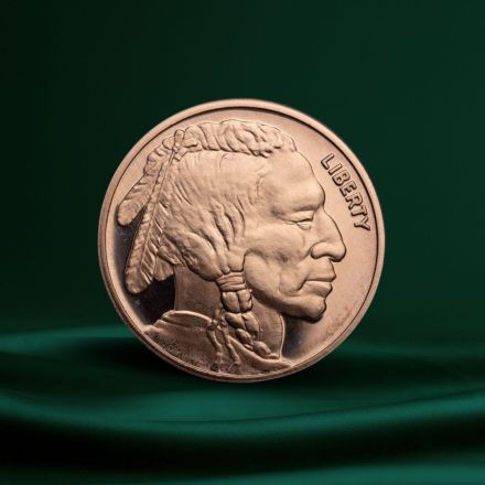 1 oz Copper Round - 9Fine Mint (Buffalo)