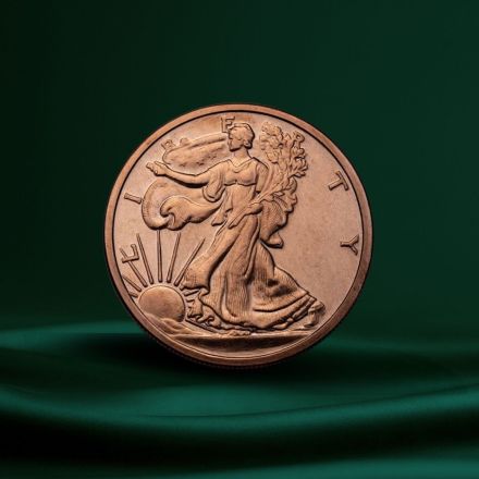 1 oz Copper Round - 9Fine Mint (Walking Liberty)