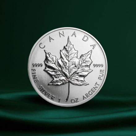 1 oz Kanadisk Maple Leaf sølvmynt 
