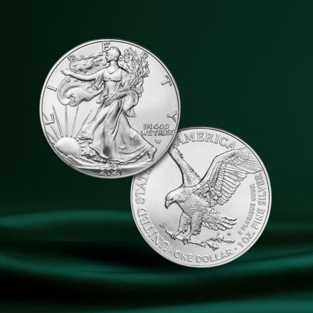 2021 USA 1 oz Sølv "Silver American Eagle" BU (Type 2)